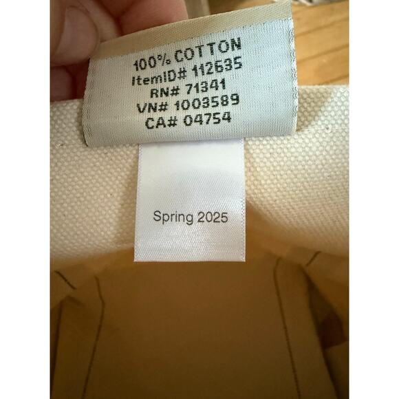 LL Bean Boat & Tote tan and cream mini tote bag spring 2025 - Picture 5 of 6